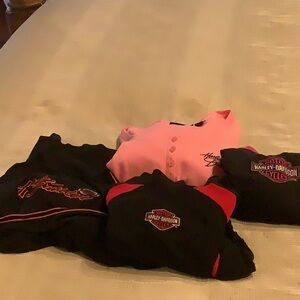 Harley Davidson Long sleeve shirts.  Two are turtlenecks